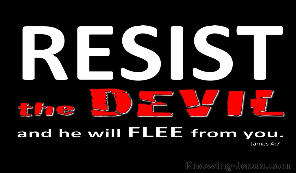 James 4:7 Submit To God And Resist The Devil (black)